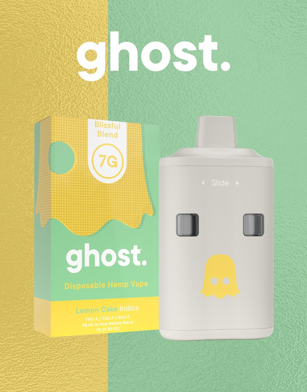 GHOST | VAPE DESECHABLE THCA 7000 MG | 7MG | PLUMA DE WAX