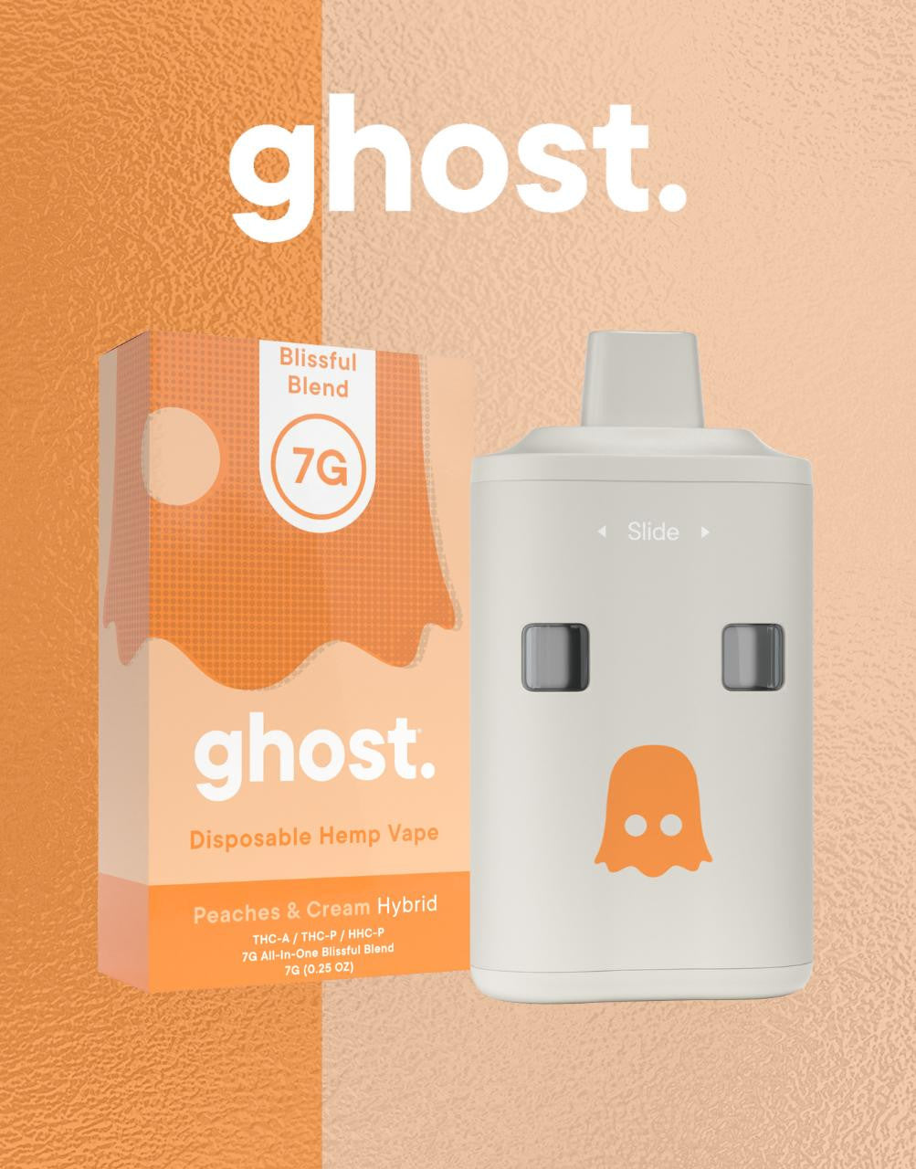 GHOST | VAPE DESECHABLE THCA 7000 MG | 7MG | PLUMA DE WAX